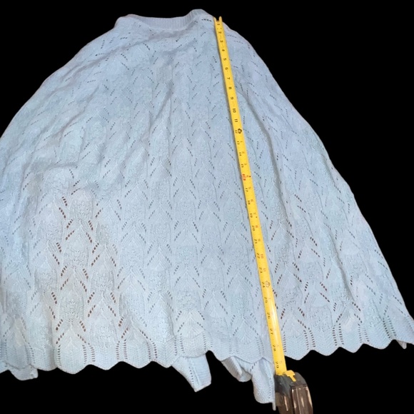 Vtg Womens Cardigan Sweater Medium Cape Shawl Open Weave Design Button USA Lot - Picture 15 of 16